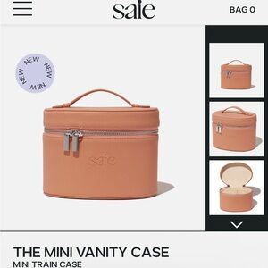Saie Mini Vanity Case in Peach